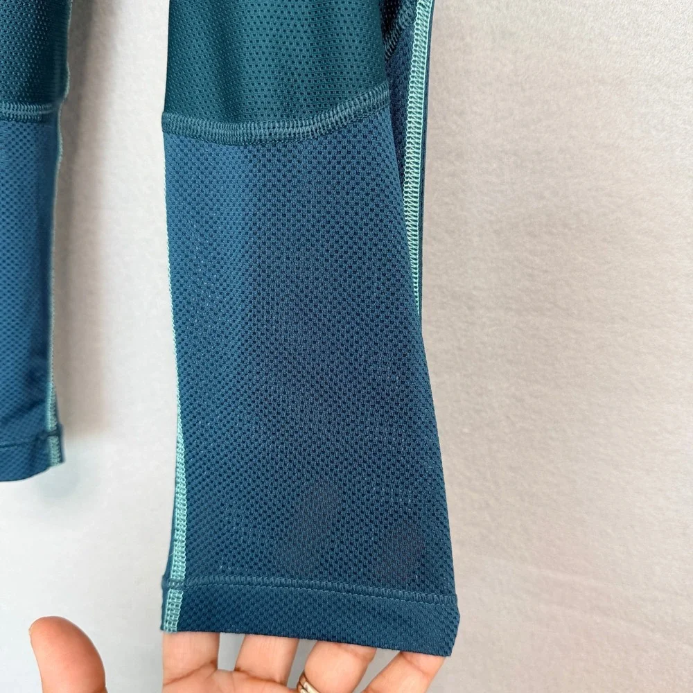 Nike Pro Hypercool Leggings Womens Size S Mint Navy Colorblock Mesh Activewear